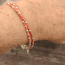 Sterling Silver Bracelet/Anklet - Coral
