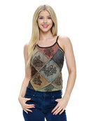 Patchwork Hand Printed Tank Top