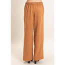 Suede Elastic Waistband Trousers
