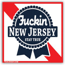 Blue Ribbon Inspired F--kin' New Jersey Sticker