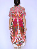 Tallulah Print Dress-Beige Plum