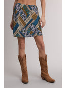 Multi Print Mini Skirt