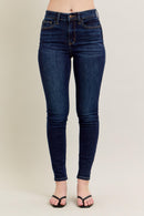 Judy Blue Core Mid-Rise Skinny with Handsanding