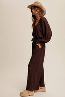 Eyelet Lace Wide Leg Jumpsuit