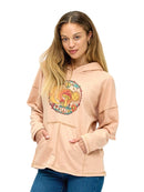 Boho Peach Whimsical Mushroom Hoodie