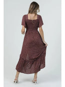 Deep V Twist Front Cut Out Maxi Dress with Slit