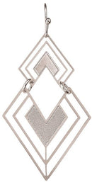 Gold Double Diamond Earrings