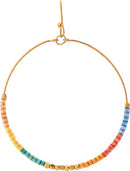 Gold Multi Beaded Circle Earring