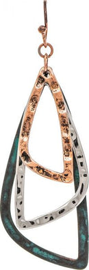Patina Multi Layered Shapes Earring