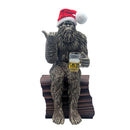 Christmas Bigfoot Figurine Beer Drinking Statue