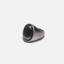 Large Black and White Jasper Ring