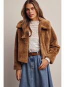Plush Faux Fur Zip-Up Jacket