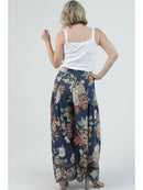 Tie Waist Wide Leg Pants - Espresso