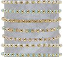 Adjustable Gold & Facet Bead Bracelet