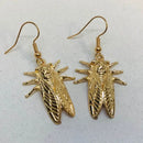 Gold Cicada Earrings