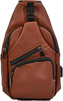 Anti-Theft Packs with Built in USB Charging Cable - Vegan Leather