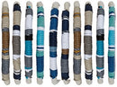 Woven Color Strip On Bleach Cord Slide-Knot Adjustable Bracelet