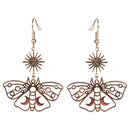 Moth Sun & Moon Earrings