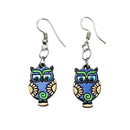 WOOD OWL EARRINGS