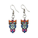 WOOD OWL EARRINGS
