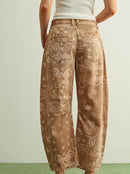 Paisley Print Washed Pants