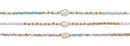 3mm Bead with Freshwater Pearl Anklet