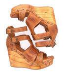 Princess Wooden Wedge Sandal - Pecan