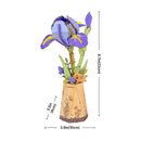 Rowood Purple Iris DIY Wooden Flower 3D Puzzle TW121