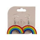 Wood Rainbow Earrings