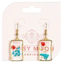 Dried Flower Rectangle Earrings