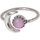 Assorted Adjustable Sun & Moon Brass Silver Tone Rings