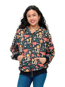 Zip-Up Hoodie Whimsical Mushroom