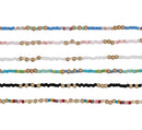 Seed Bead With Gold Bead Accents Anklet