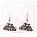 Antique Silver Moth Earrings