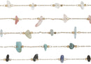 Stone Chip Gold Chain Anklet