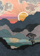 Mountain Sunset Card