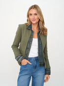 Mixed Media Denim Jacket- Clarissa
