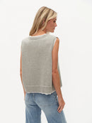 Maria Double Layered Vest- Heather Grey