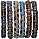Color Wrap Cord Leather Bracelet