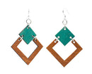 Irel Square Wooden Earrings
