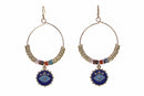 Hoop Earrings with Evil Eyes