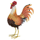 Metal Sunburst Rooster Decor