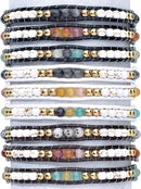 Semi Precious Adjustable Bracelet 4mm
