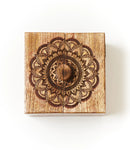 Mandala Handcrafted Mango Wood Keepsake Box with Brass Accents