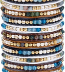 Semi Precious Adjustable Bracelet 4mm