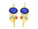 Blue Stone with Dangle Turquoise & Coral