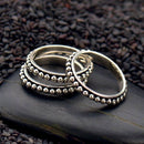 Stacking Ring with Granulation - Sterling Silver