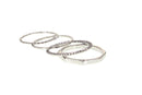Mix and Match Set of 4 Rings Silver