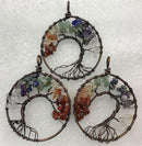 Large Nature Stone & Wire Tree of Life Pendant
