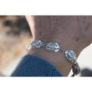 Sterling Silver Scarab Link Bracelet
